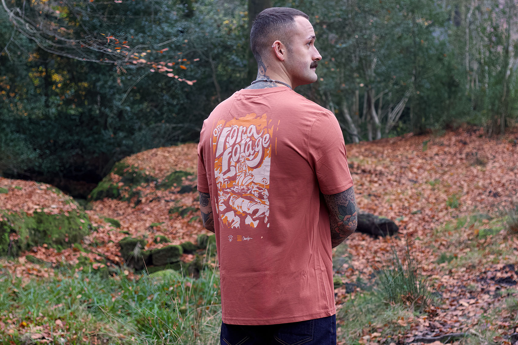 Off for a Forage Otso X Oliver Lancaster Collab Organic Cotton T-Shirt image 5