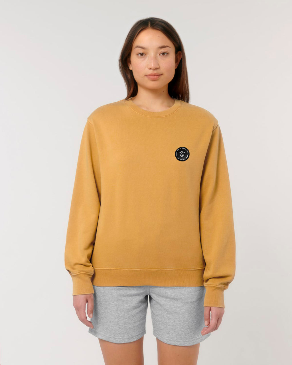 Mustard Garment Dyed Organic Cotton Sweater image 5