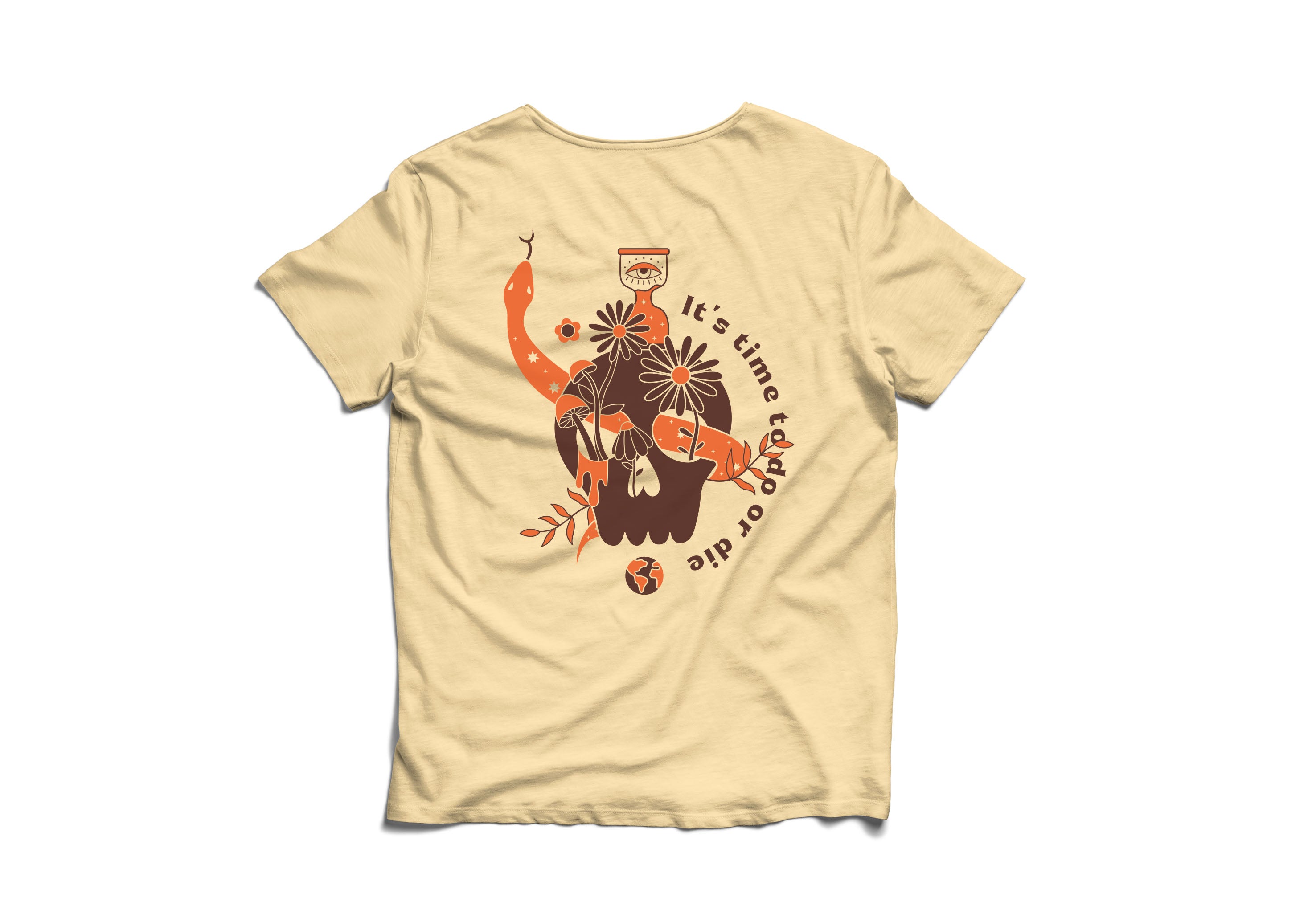 Do or Die Vintage Yellow: Otso X Zero Collab Organic Cotton T-Shirt image 0