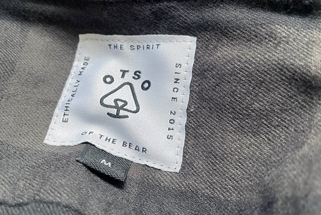 Otso Charcoal & Black Check Cotton Flannel Shirt image 3