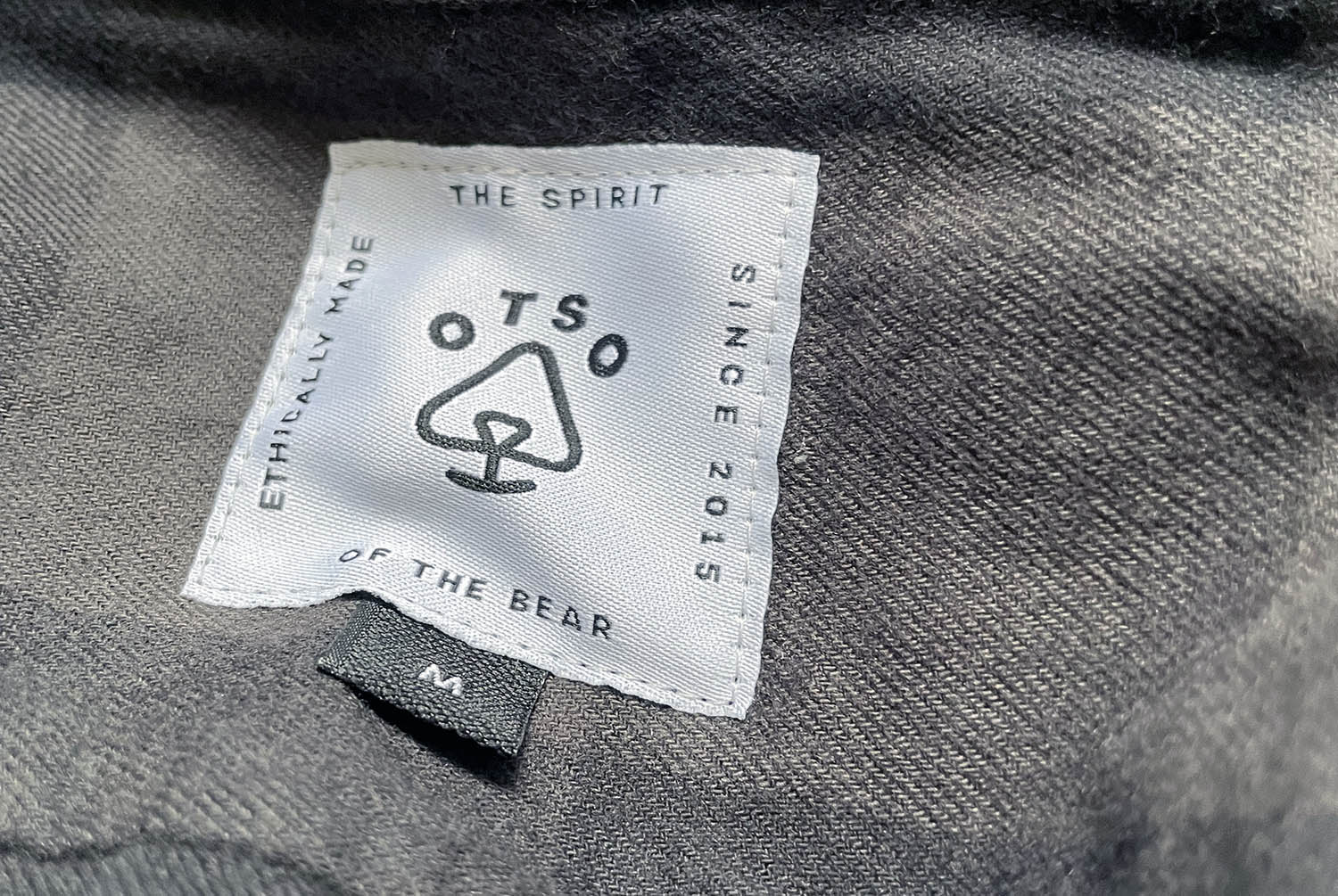 Otso Charcoal & Black Check Cotton Flannel Shirt image 3