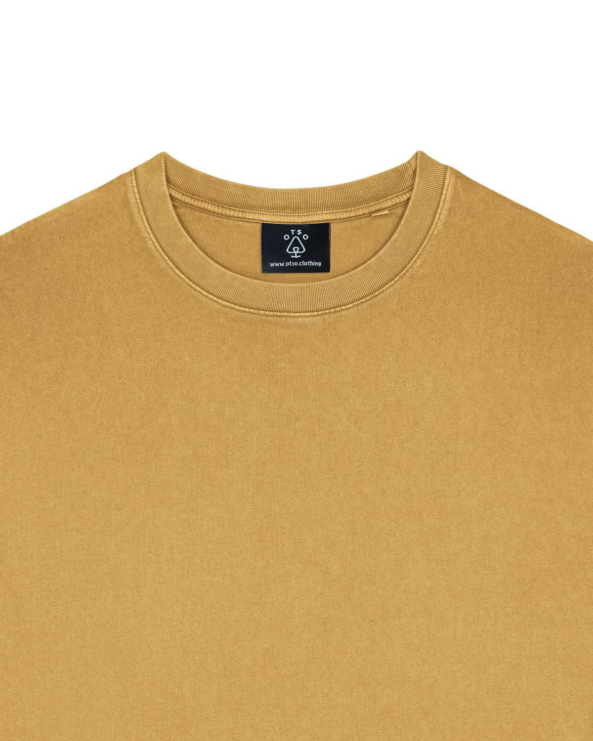 Mustard Garment Dyed Organic Cotton Sweater image 4