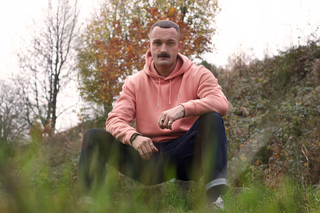 Salmon Organic Cotton Pull Over Hoody image 2