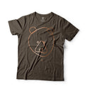 Otso Bear Faced Organic Cotton T-shirt: Mocha and Metallic Copper image 0