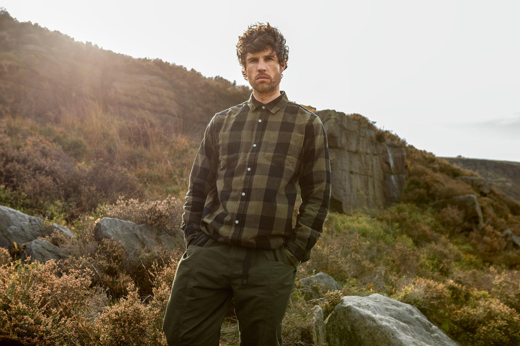 Otso Forest & Black Check Cotton Flannel Shirt image 3