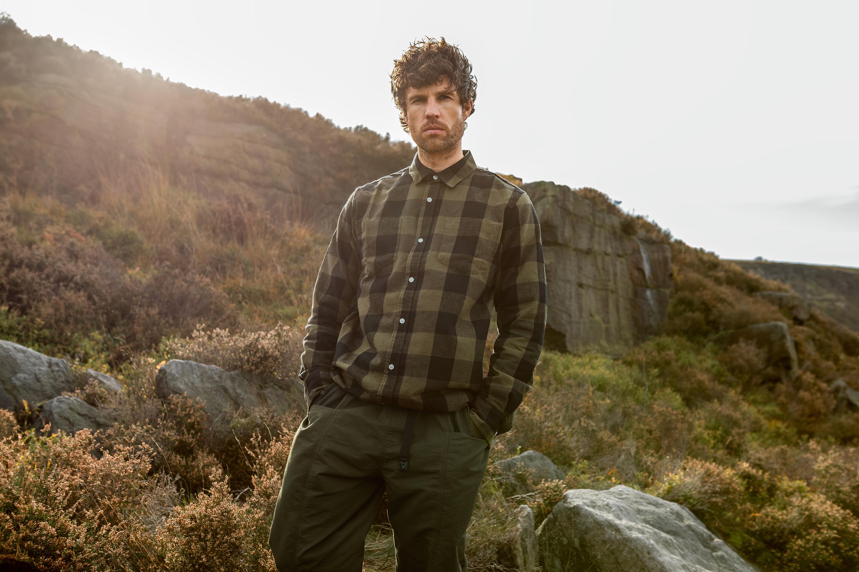 Otso Forest & Black Check Cotton Flannel Shirt image 3