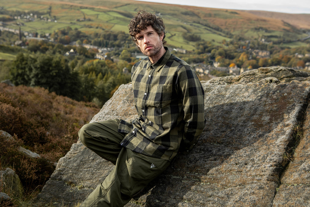 Otso Forest & Black Check Cotton Flannel Shirt image 5