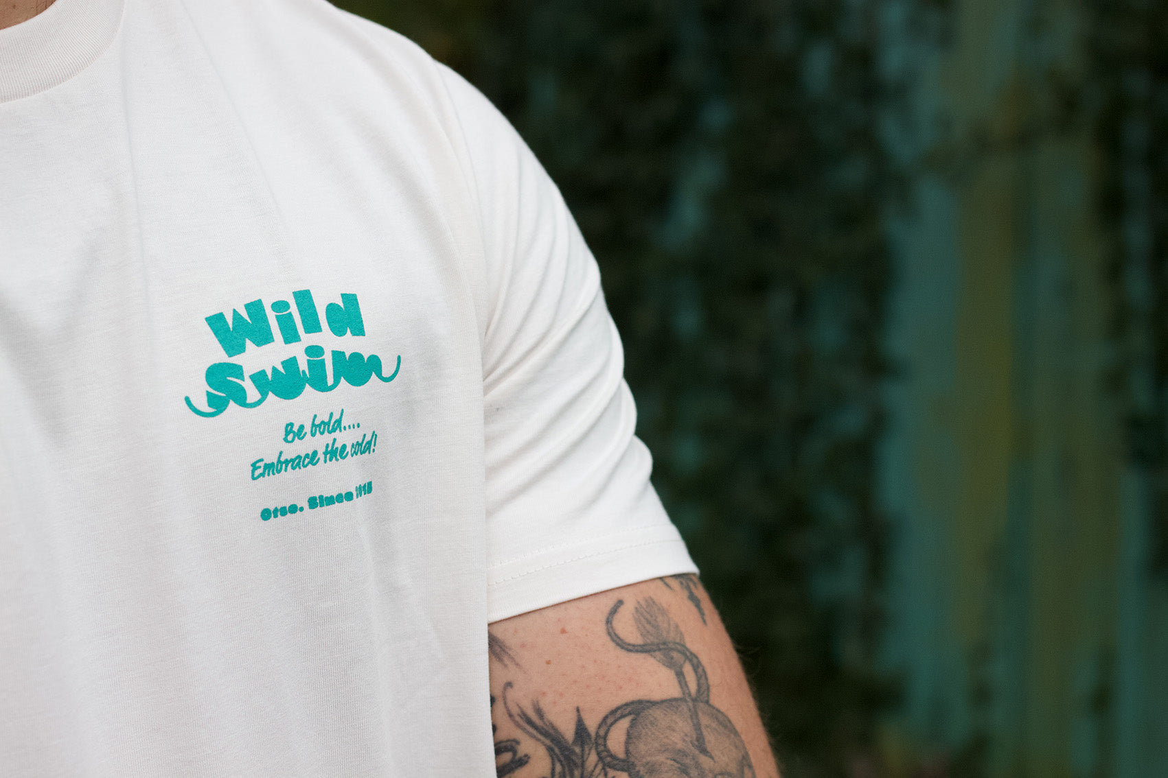 Otso Wild Swim Vintage White Organic Cotton T-Shirt image 5