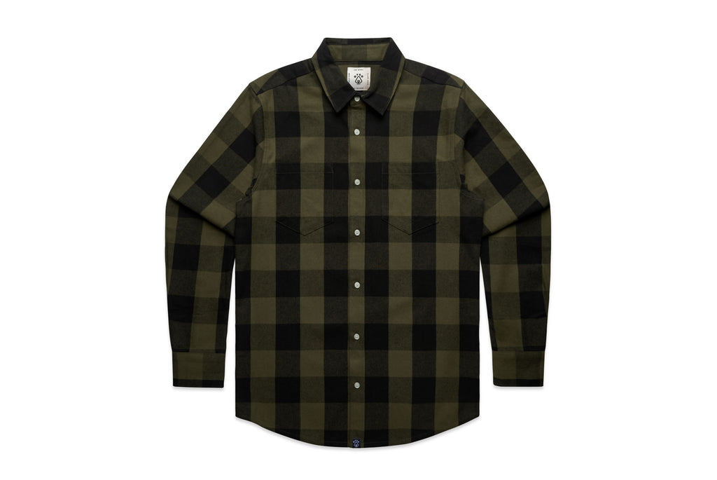 Otso Forest & Black Check Cotton Flannel Shirt image 0