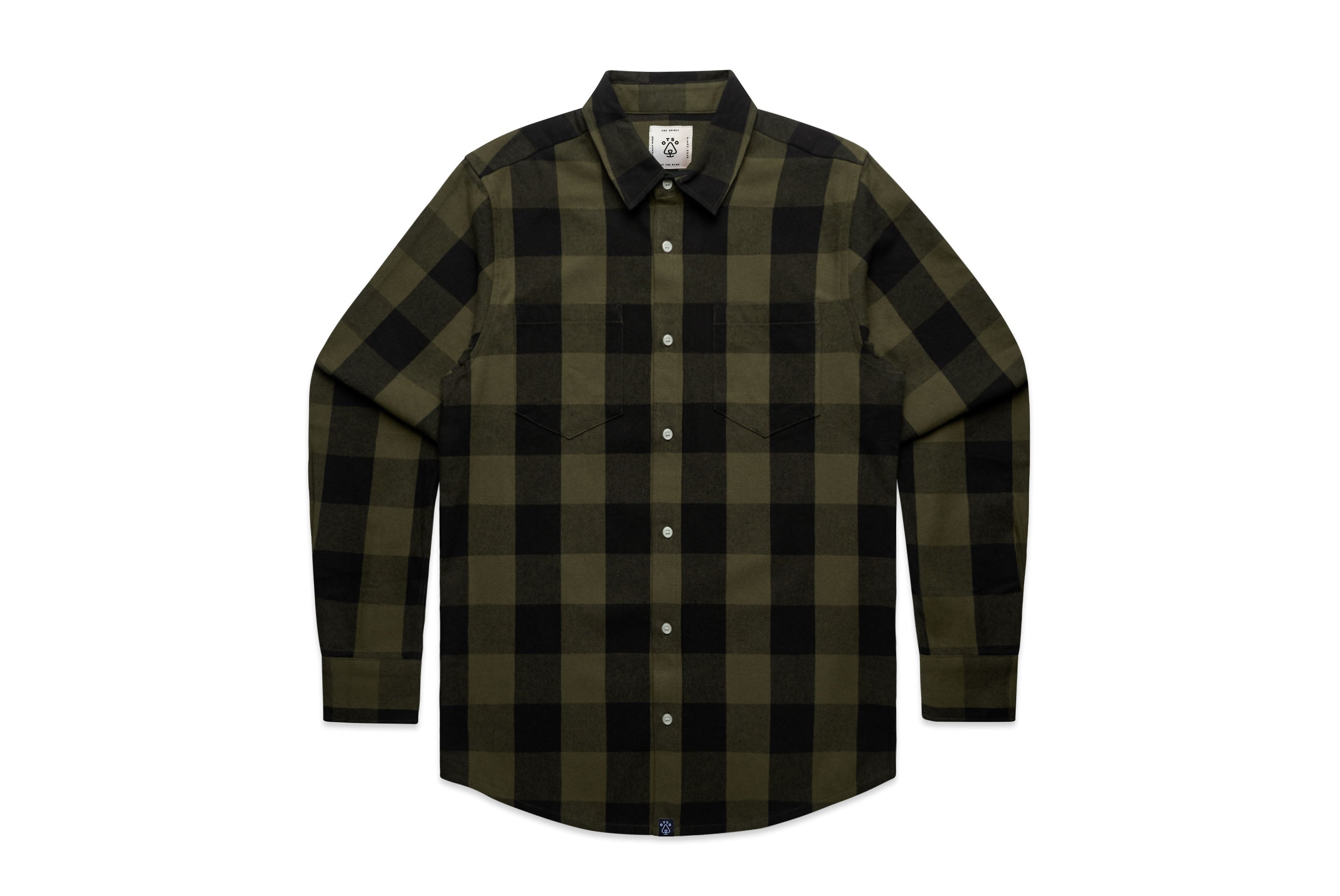 Otso Forest & Black Check Cotton Flannel Shirt image 0