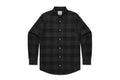 Otso Charcoal & Black Check Cotton Flannel Shirt image 0