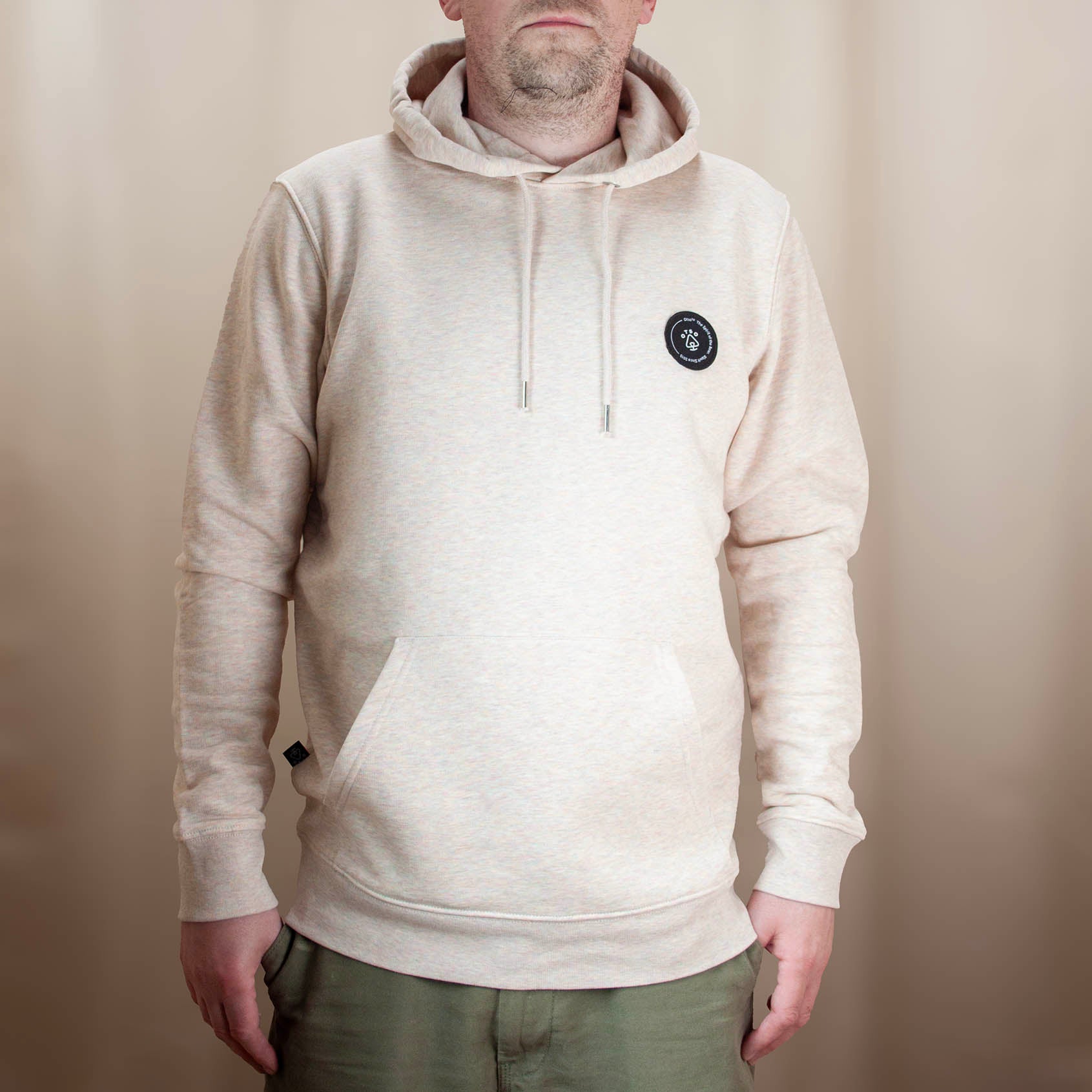 Rainbow Heather Fitted Organic Cotton Pull Over Hoody image 1
