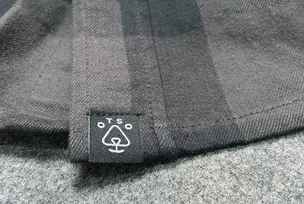 Otso Charcoal & Black Check Cotton Flannel Shirt image 2